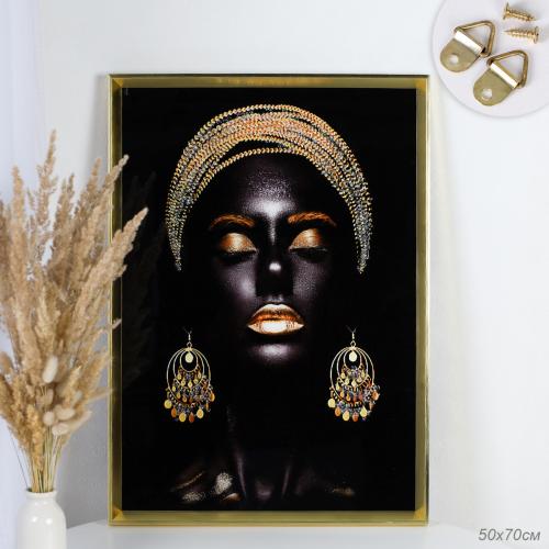 Картина 50х70 Африканка / RW-0480A /уп 18/стразы