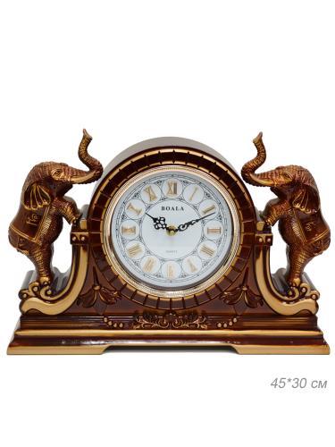 Часы настольные 45х30 см / T2828-2/1 /уп 4/коричневые