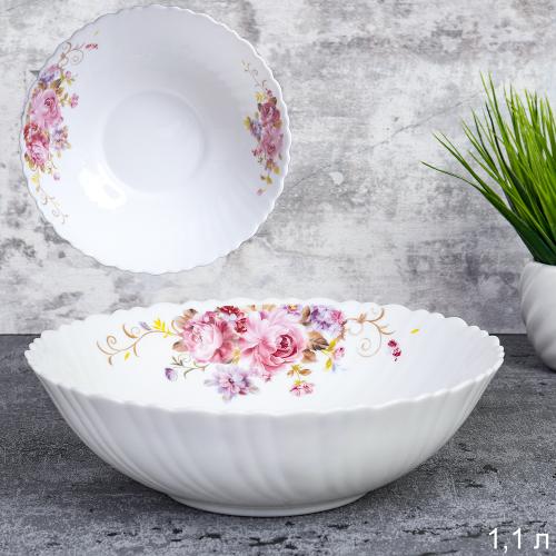 Салатник 1100 мл 200 мм / 13/7578/XN (7065) серия Розовая композиция