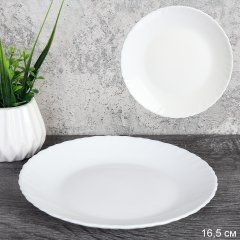 Тарелка плоская 165 мм десертная Классика белая / LHP-65 WHITE /уп 6/96/