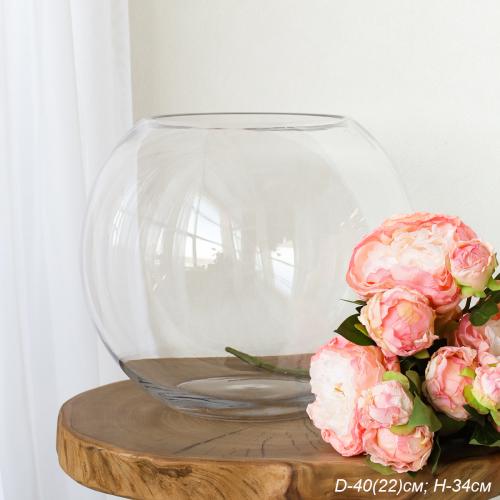 Ваза декор флорариум 25х40 см Шар Аквариум / Q-40 /уп 4/ СКИДКА НА КОРОБ 11%