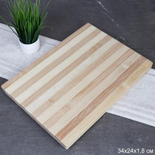 Доска разделочная 24х34х1.8 см / ER-14 /уп 30/* бамбук