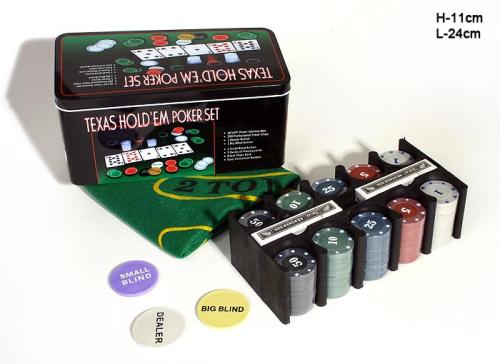 Набор для покера фишки карты сукно / 59-СМ /уп 12/