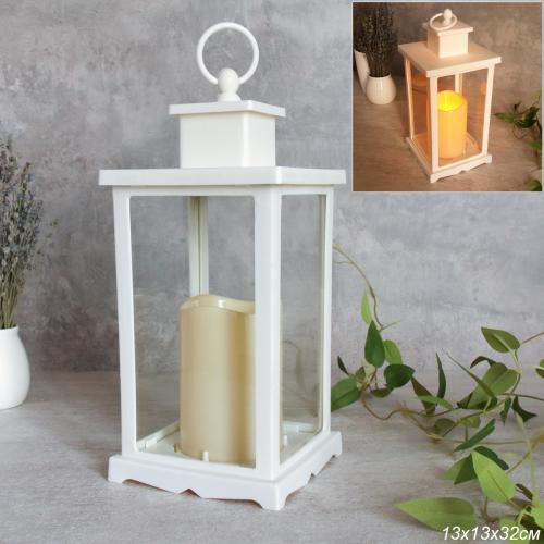 Светильник фонарь настольный 33 см белый ПРОМО АКЦИЯ / YR2101W /уп 24/