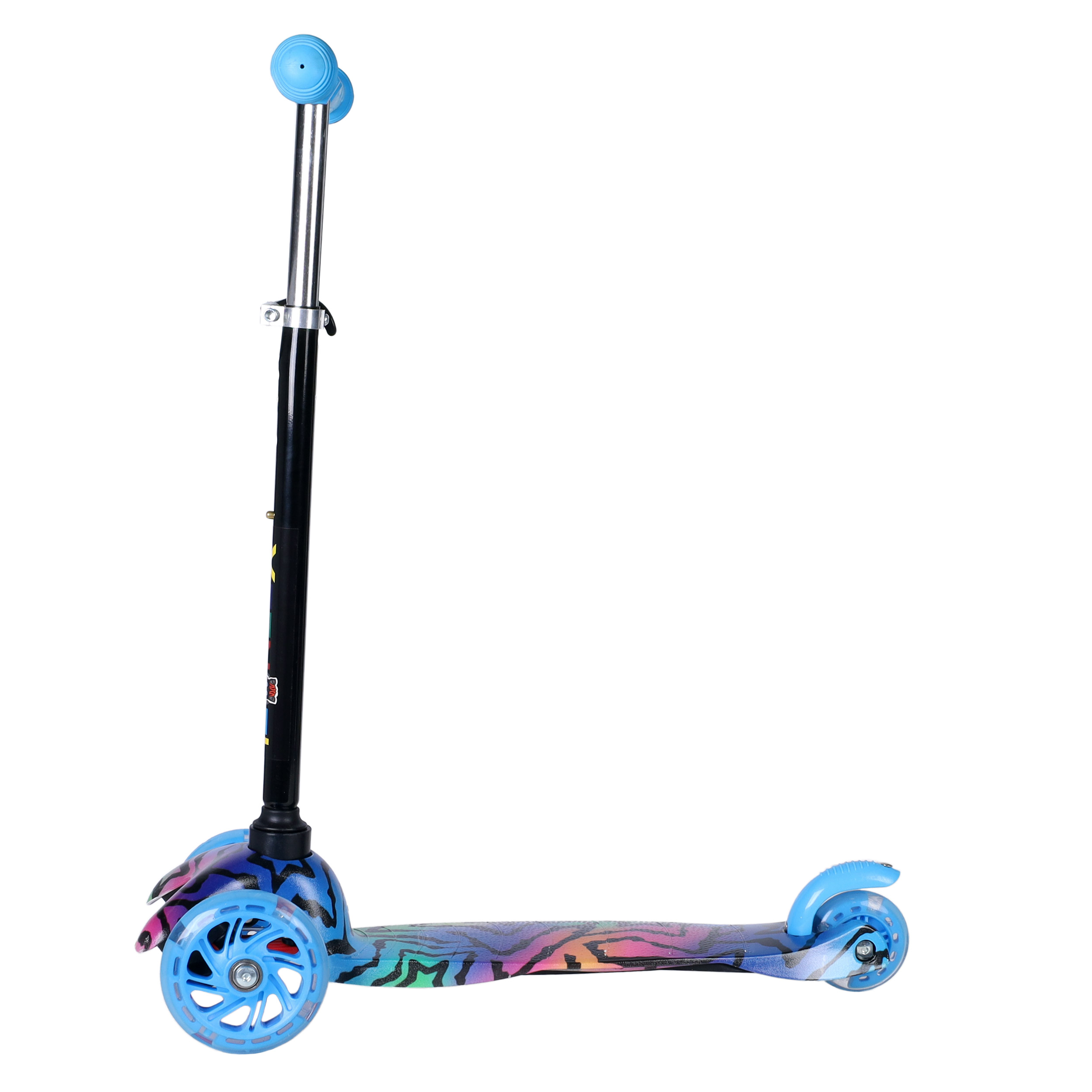 Самокат трехколесный для детей от 2-х лет Yeenot GT4105P36, нагрузка до 30кг, вес 1,8кг, светящиеся колёса PU 110мм, цвет Звёзды БК/уп10