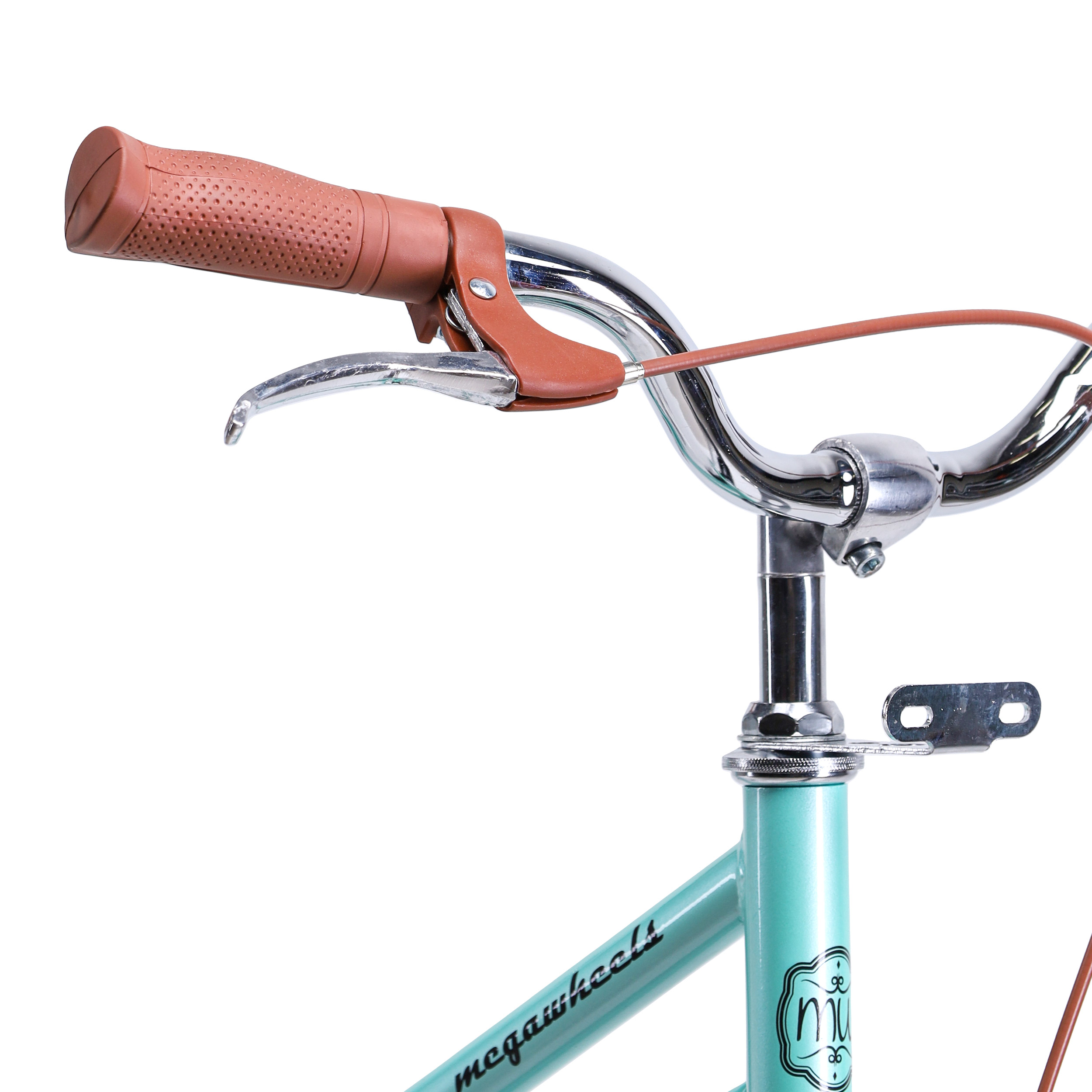 Велосипед городской MEGAWHEELS MEGAPOLIS 26" одна скорость, ножной тормоз, мятный