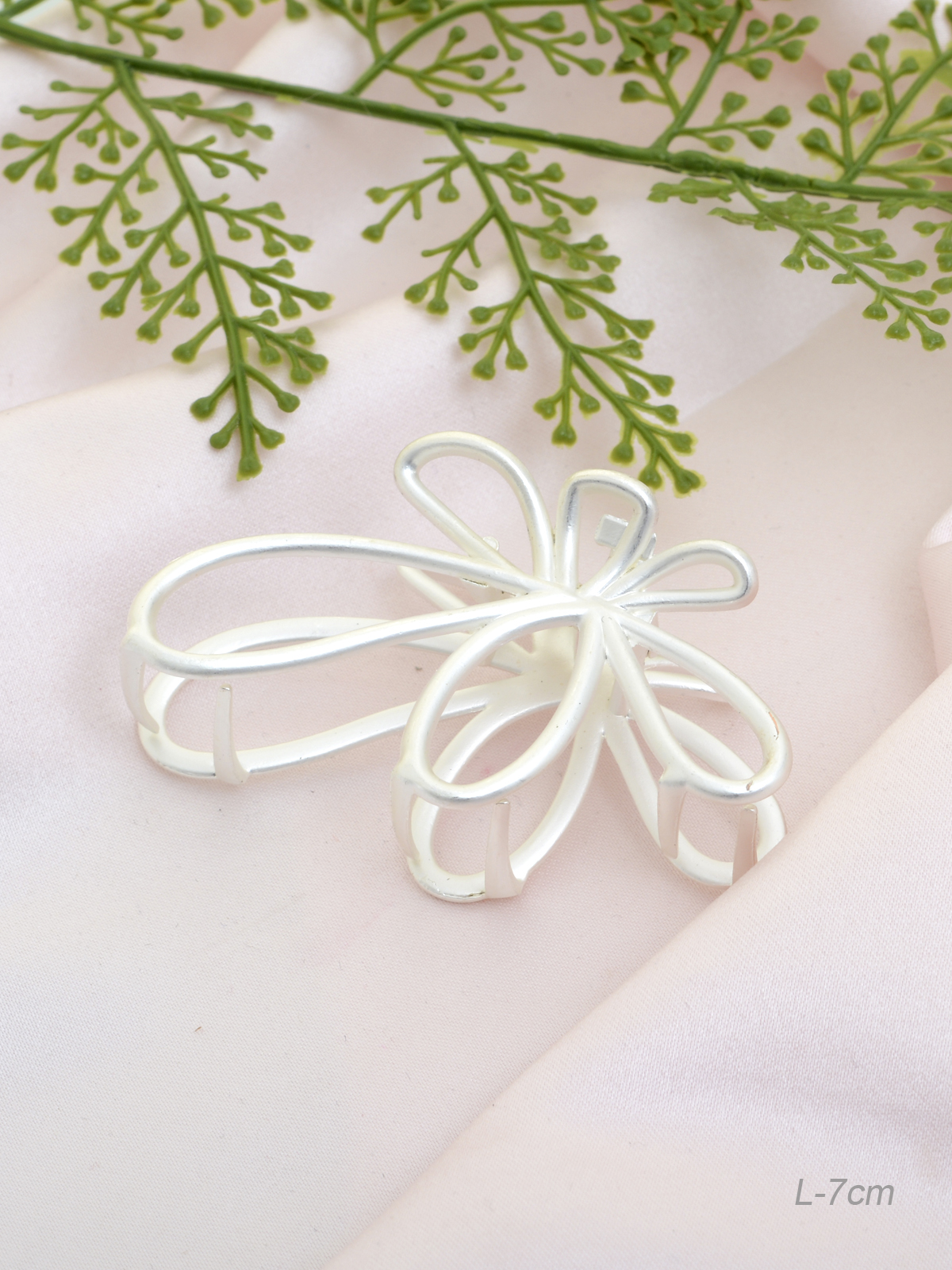 Краб для волос 7 см Цветок / GTJ-13 /уп 12/металл