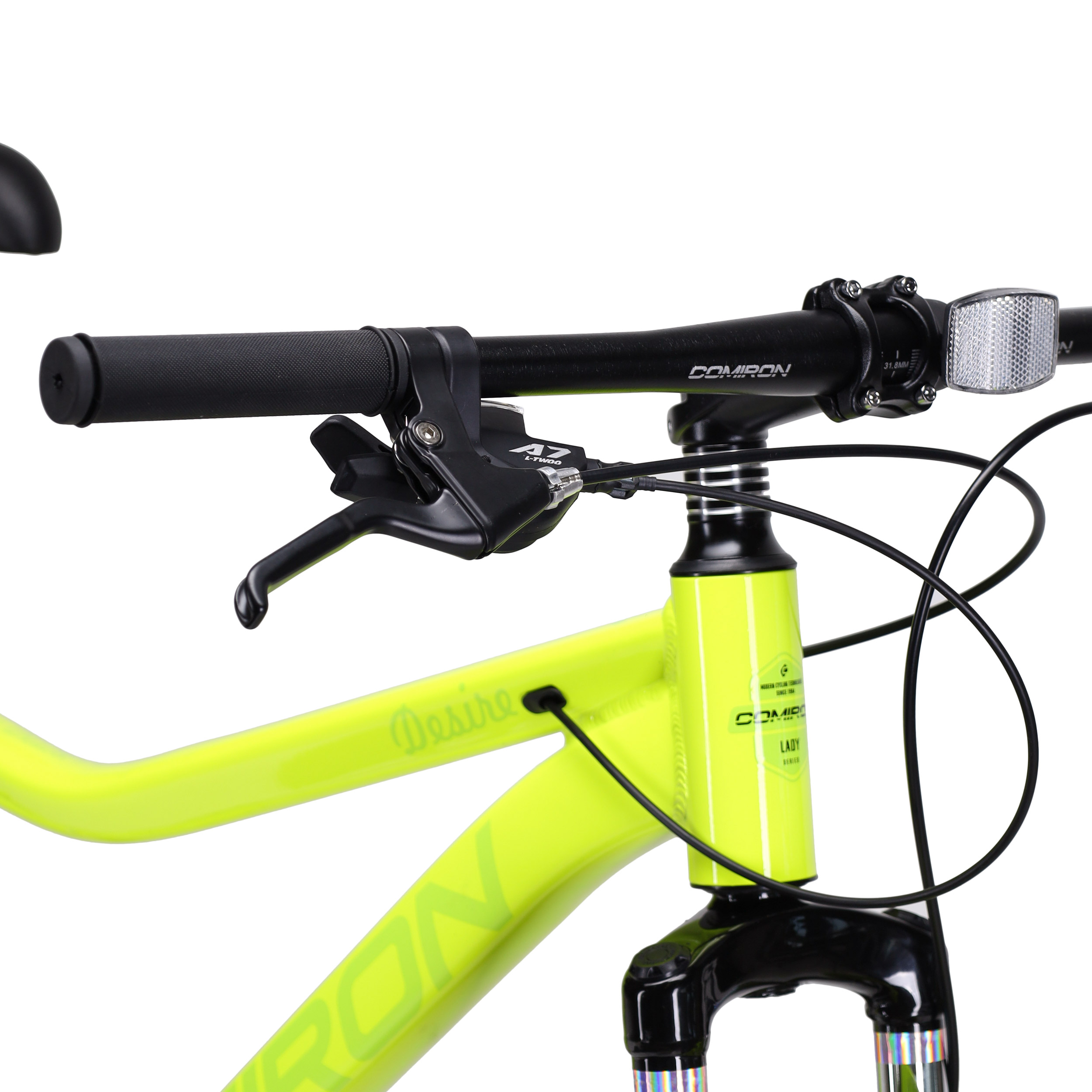 Велосипед 27,5" рама 17" 1х10sp COMIRON DESIRE зелёный лайм