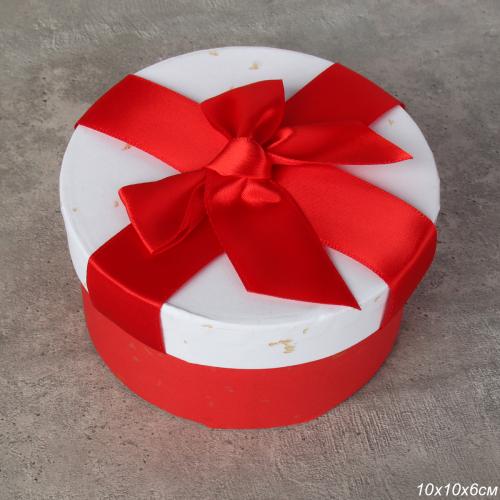 Коробка подарочная 10х10х6 см круглая / S139 /уп 12/216/