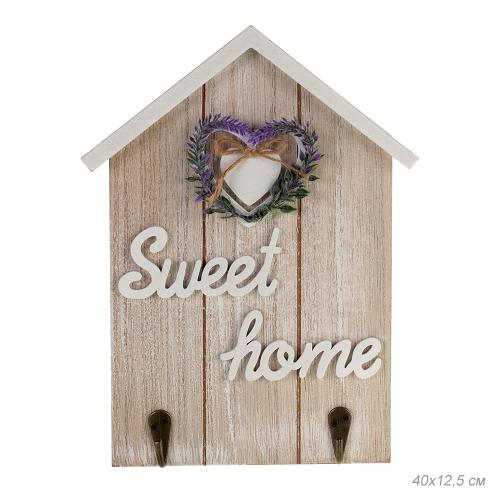 Ключница открытая два крючка 40х12,5 см / F20021/уп 12/96/