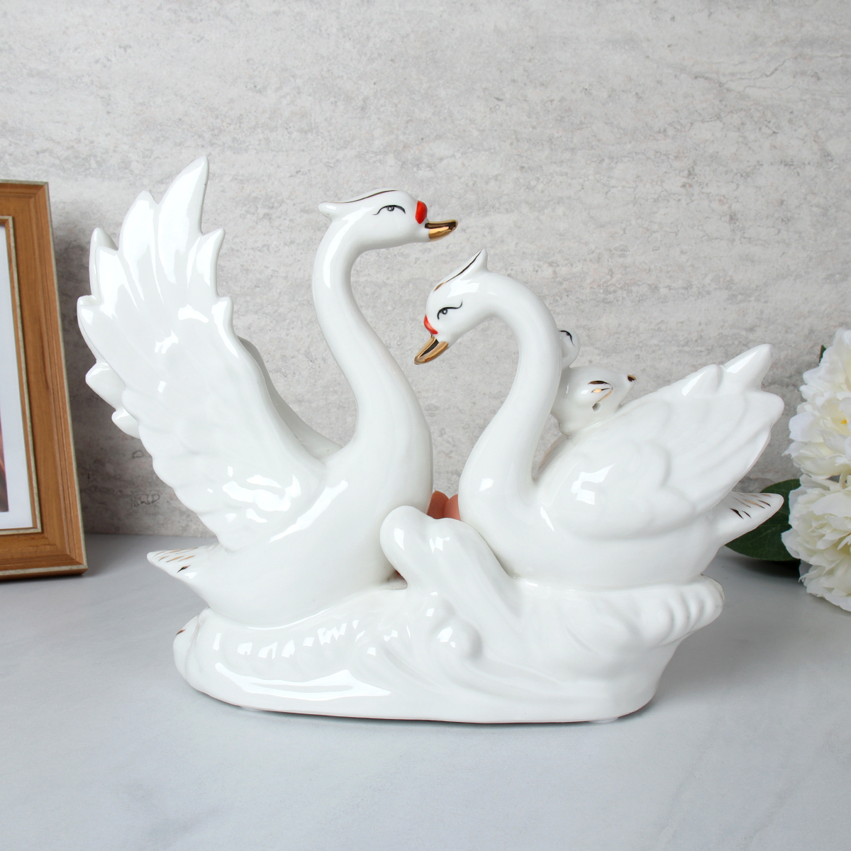 Статуэтка Лебеди 25х9х19 см / W3167 /уп 24/
