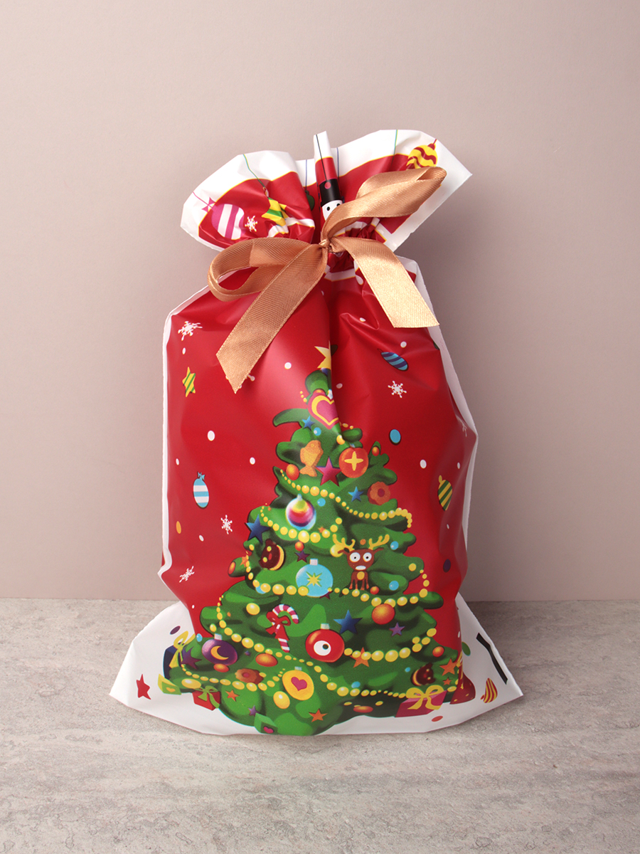 Мешочек подарочный набор 50 штук 23х34 см Новый год / YI2334-5 /уп 20/3 вида