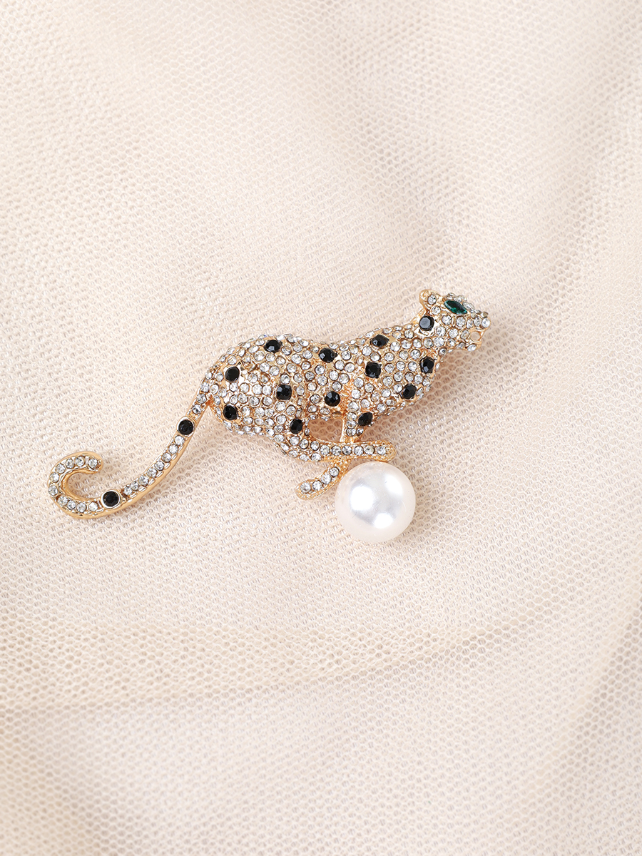 Брошь Леопард / 5036-75 /уп 24/