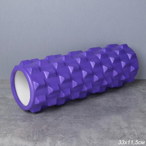 Ролик массажный спортивный Woohooo SHARP 33x14 / АКЦИЯ ! / фиолетовый / уп10 
