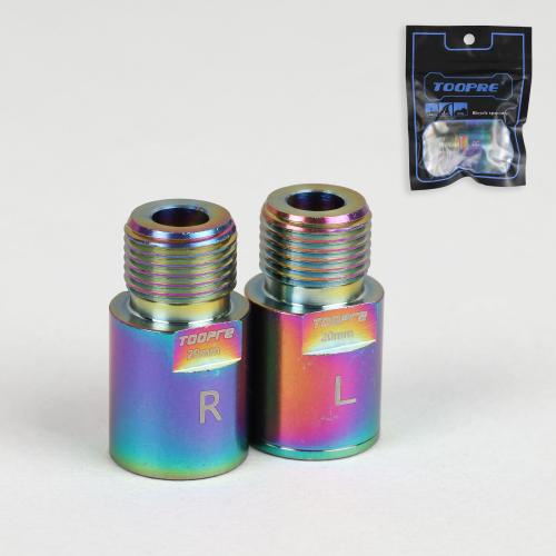 Удлинитель оси педалей велосипеда на 20мм. TOOPRE PDE-20. Цветной /уп 25/