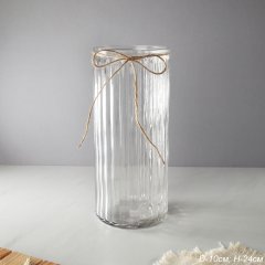 Ваза для цветов 25 см с ЭКО лентой / WRD-120 /уп 20/без и/уп 730448     