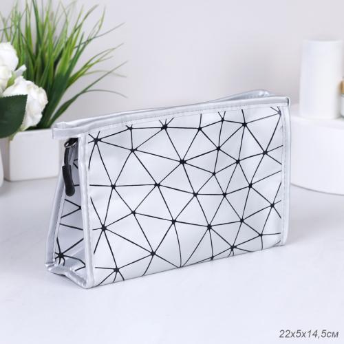 Косметичка 22х14,5х5 см / GENA-28 / серебро 690491