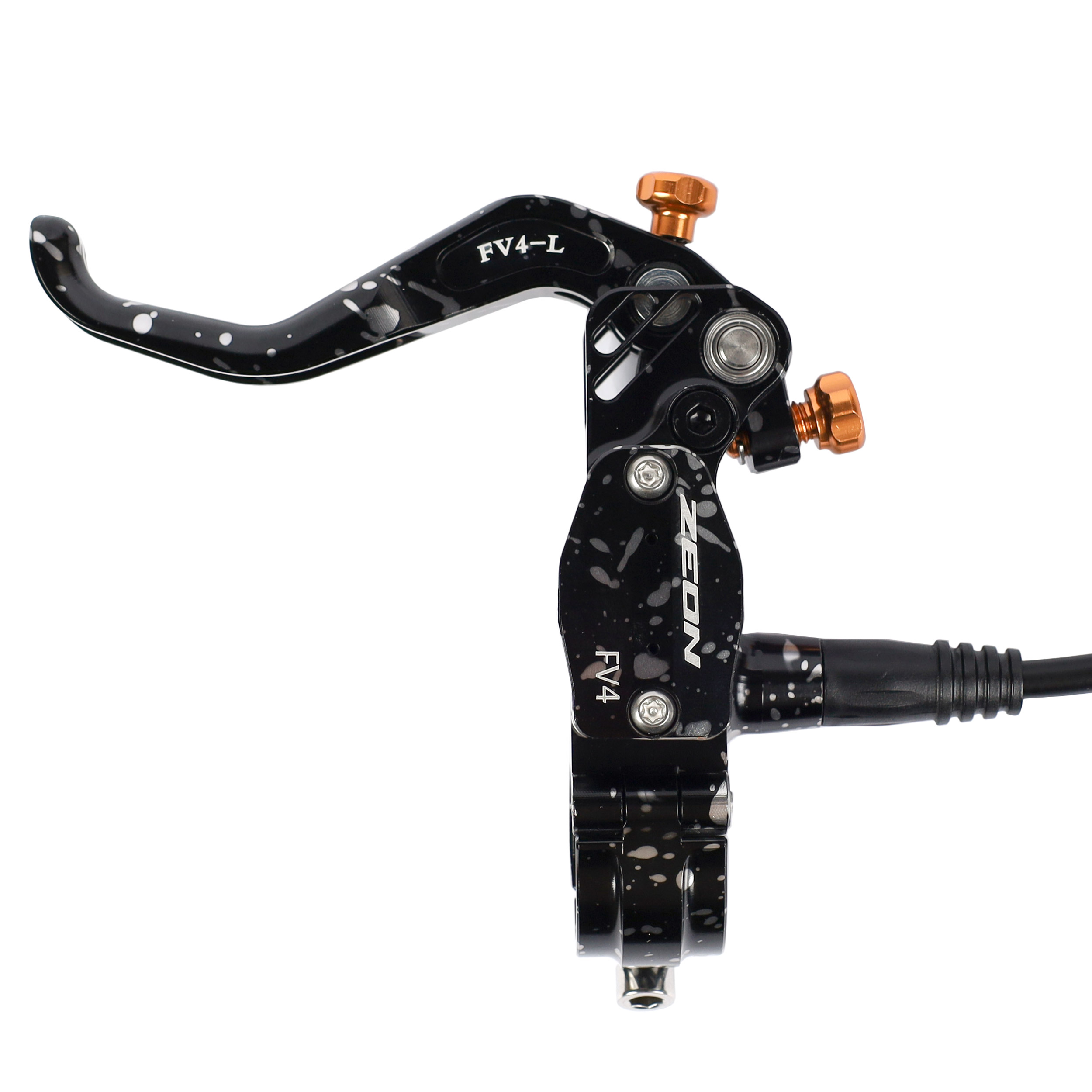 Тормозной набор дисковый гидравлический передний+задний ZEON QUANTUM BREAK 4. 4 поршня, длина передн. =950мм, задн. =1650мм., с ротором 180мм/уп 20/