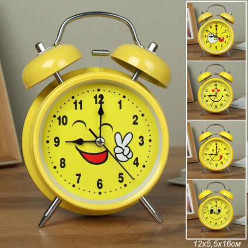 Будильник Смайлик 16 см / 668 /уп 60/ 