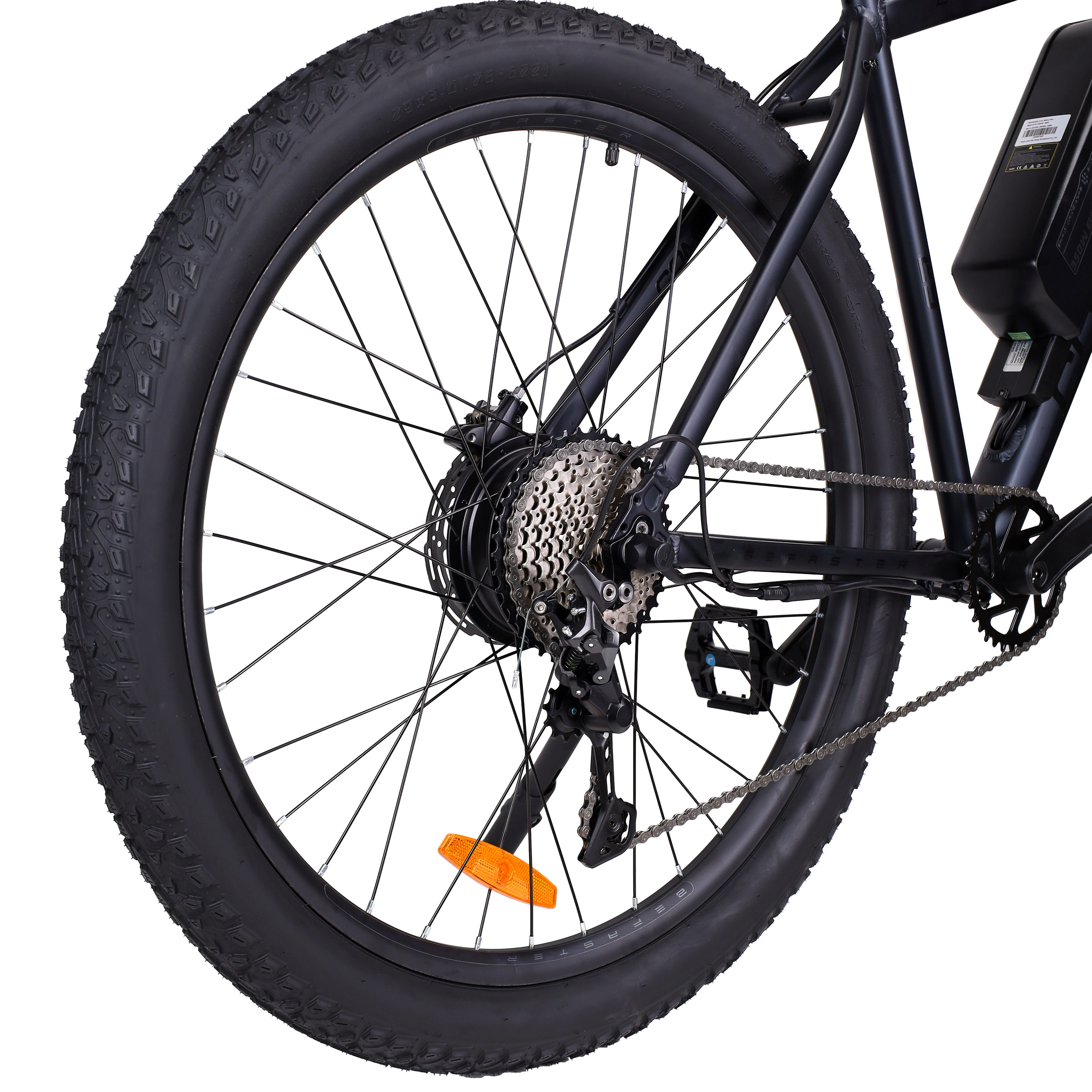 Электровелосипед 29"x3.0 рама 21" COMIRON BeFASTER 10SP SHIMANO, MT200, 11-42T, 350W 36V/20AH чёрный