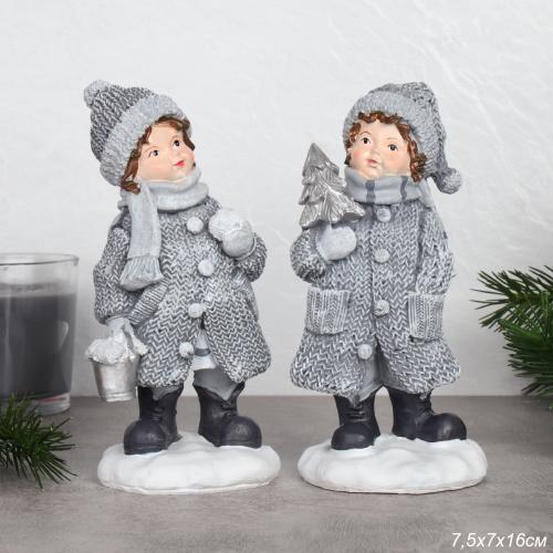 Фигурка мальчик 16 см / W840 /уп 64/Новый год