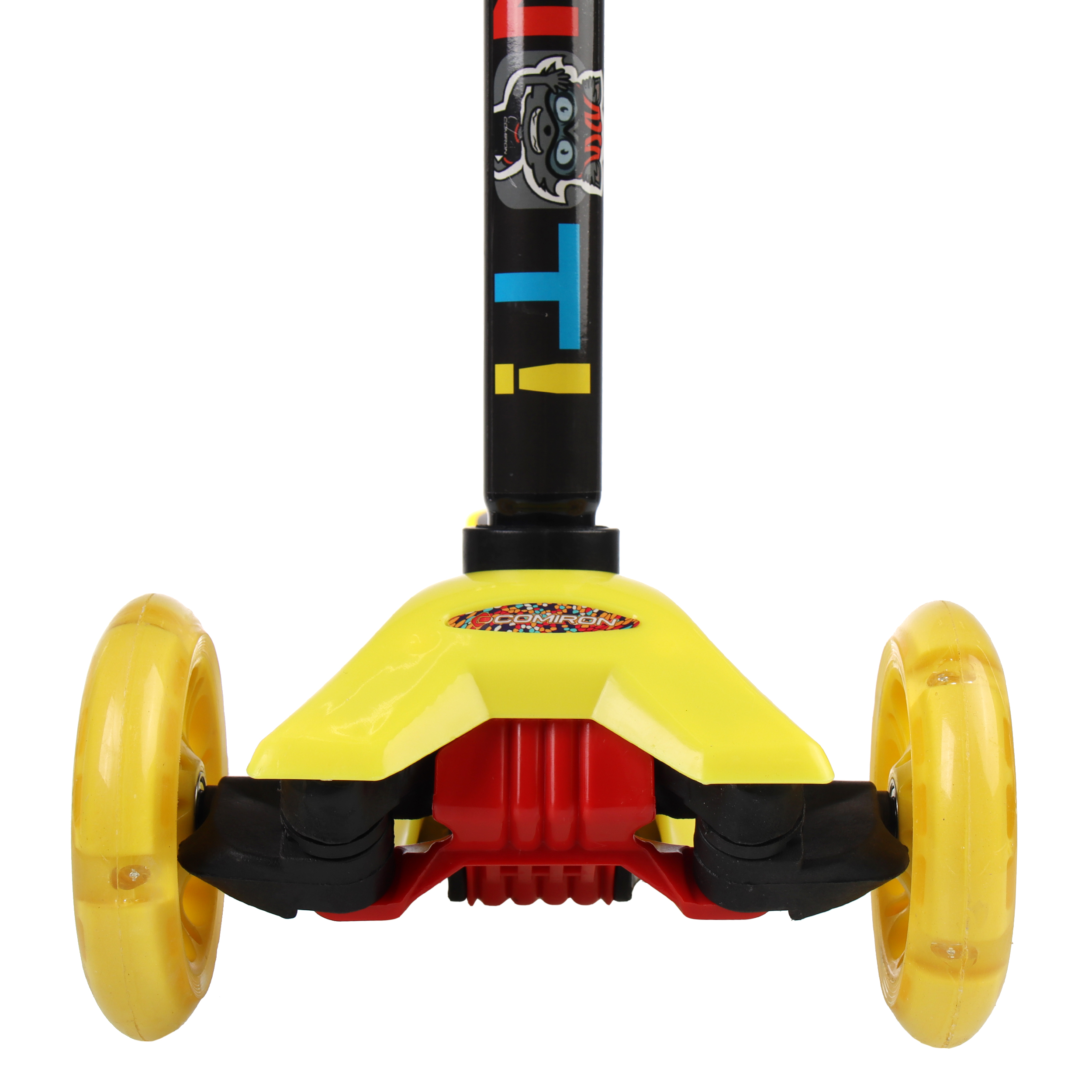 Самокат трехколесный от 3-х лет Yeenot Kids GT4108, до 50кг, вес 2.3кг, свет. колёса PU 116мм ABEC7, жёлтый, БК/уп10/ АКЦИЯ!