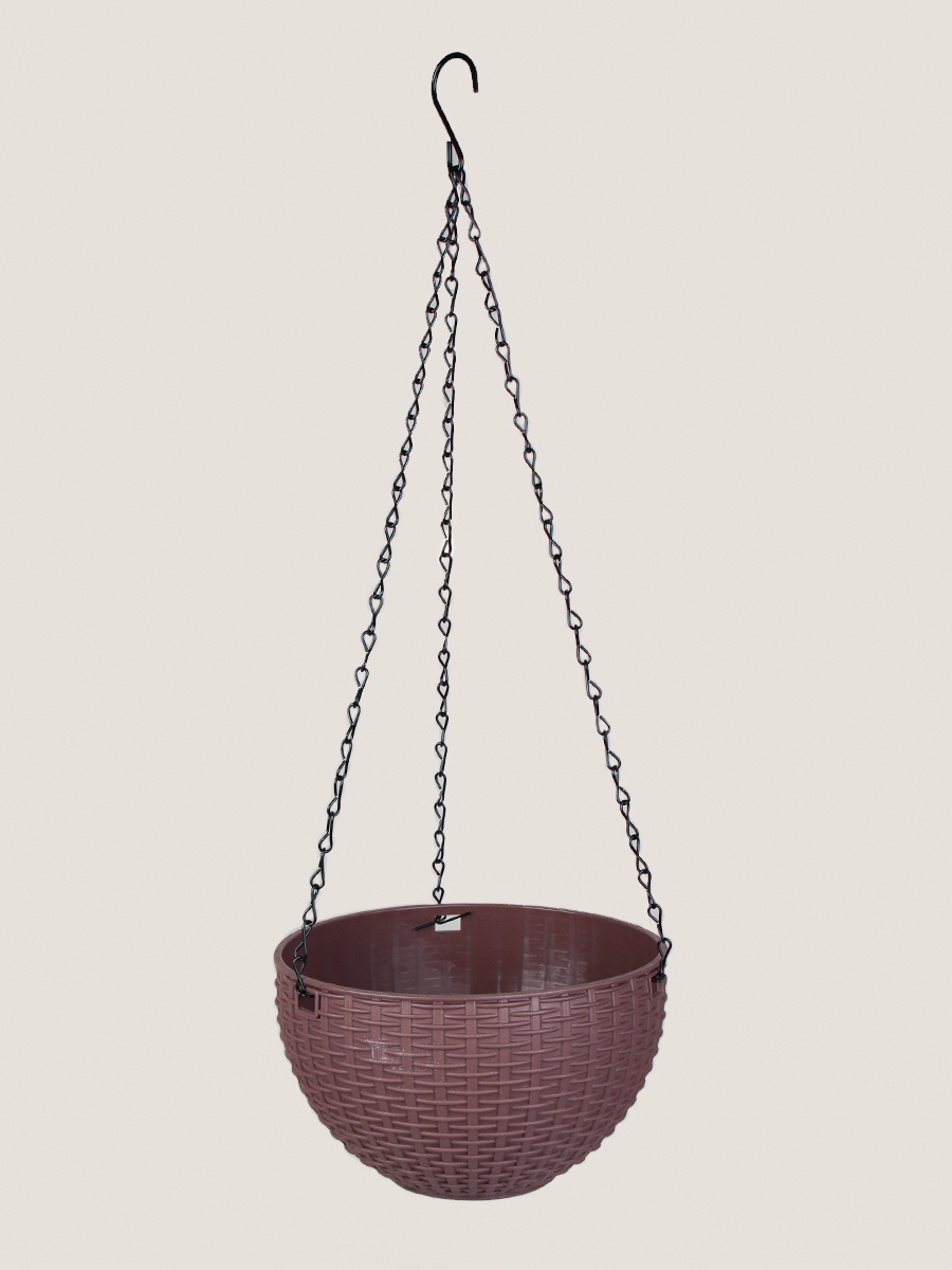 Кашпо подвесное пластик 21х13 см микс / P7208 /уп 60/2,5 литра