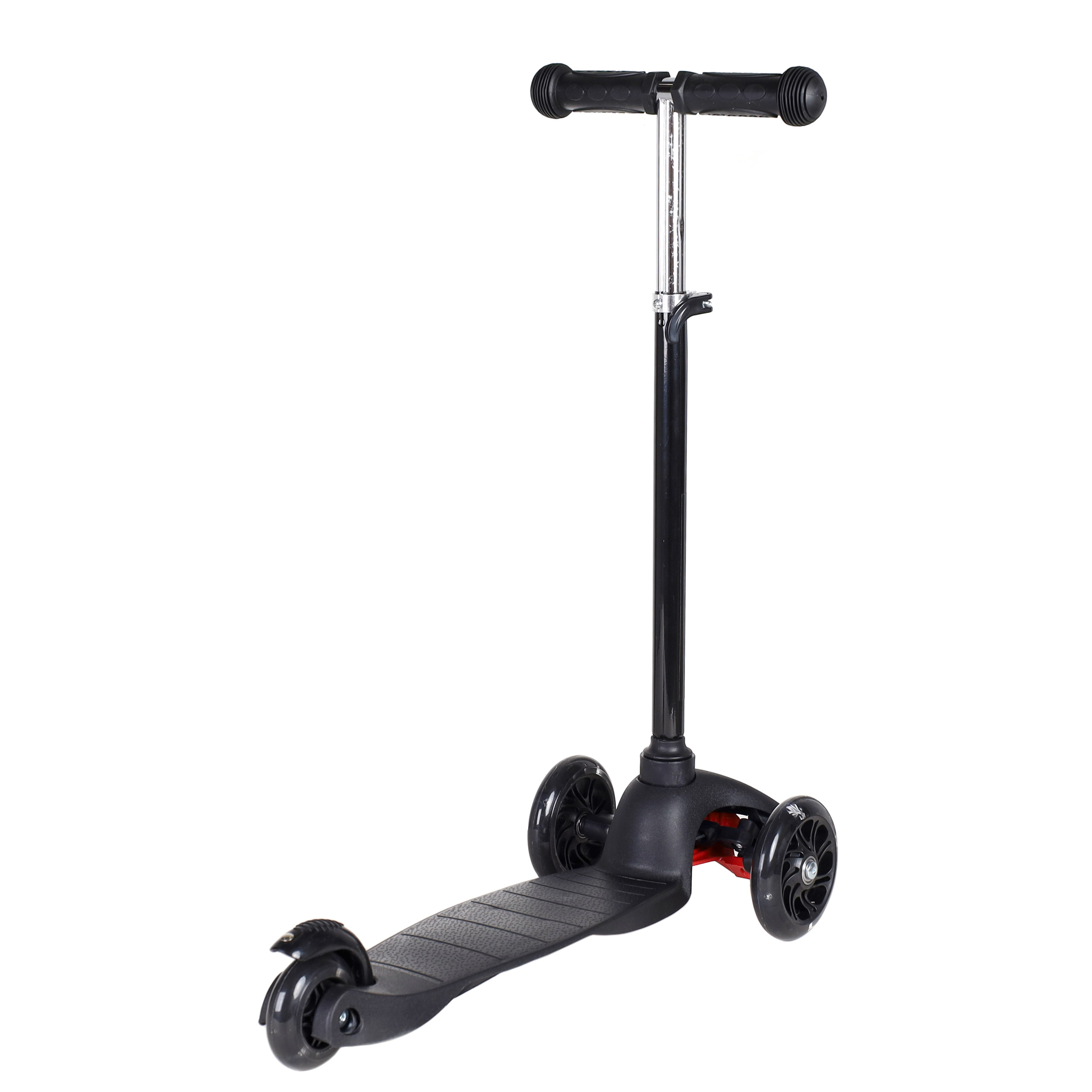 Самокат трехколесный от 2-х лет Yeenot Kids GT4105, до 30кг, вес 1.8кг, свет. колёса PU 110мм ABEC7, чёрный, БК/уп10/ АКЦИЯ!