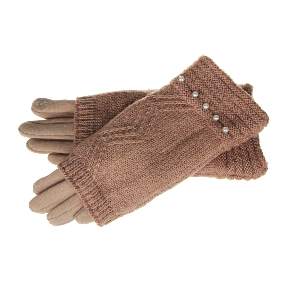 Перчатки женские контактные, р 18-20, 3 дизайна, ОЗ21-13 / 363-270 /