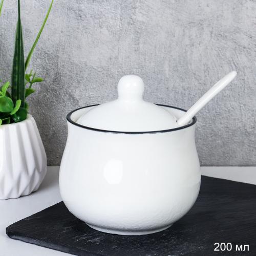 Сахарница с ложкой 200 мл Кант / TY-624 /уп 6/120/