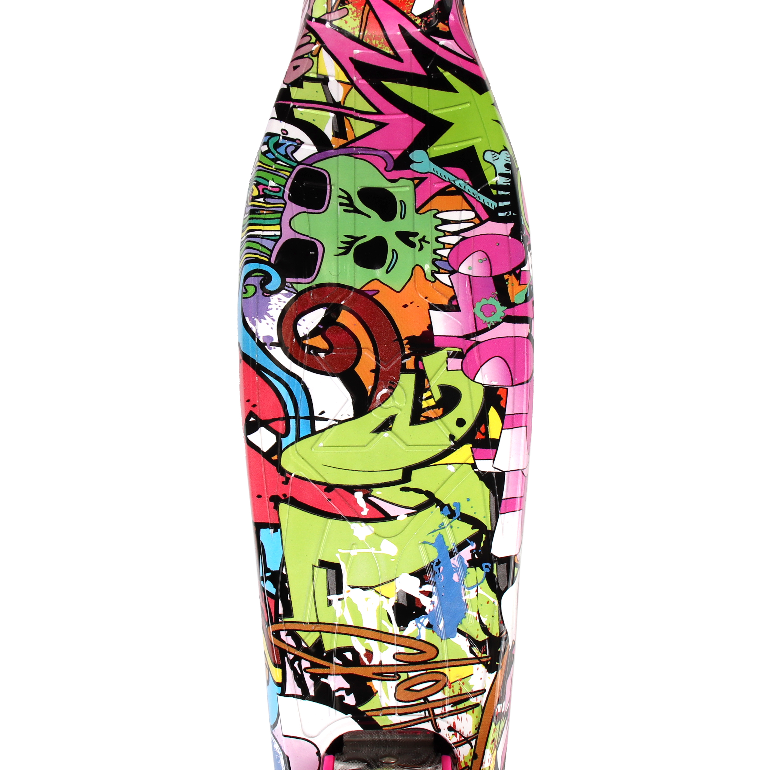 Самокат трехколесный для детей от 3-х лет Yeenot GT4108P15, нагрузка до 50кг, вес 2.3кг, светящиеся колёса PU116мм, цвет граффити Glamour  БК/уп10