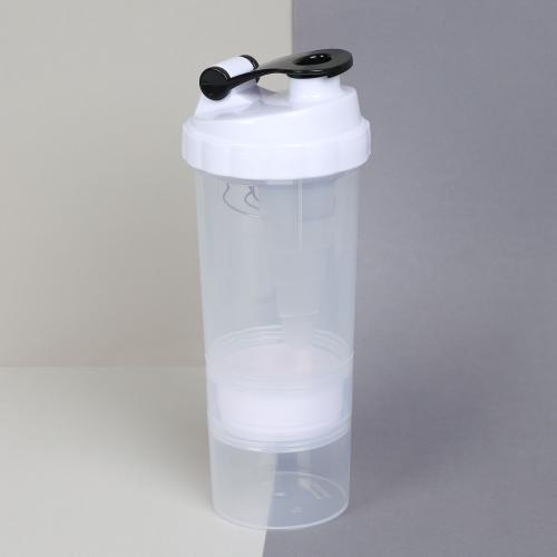 Бутылка/Шейкер СПАЙДЕР SHS-500 белая, для спортивного питания 500ML