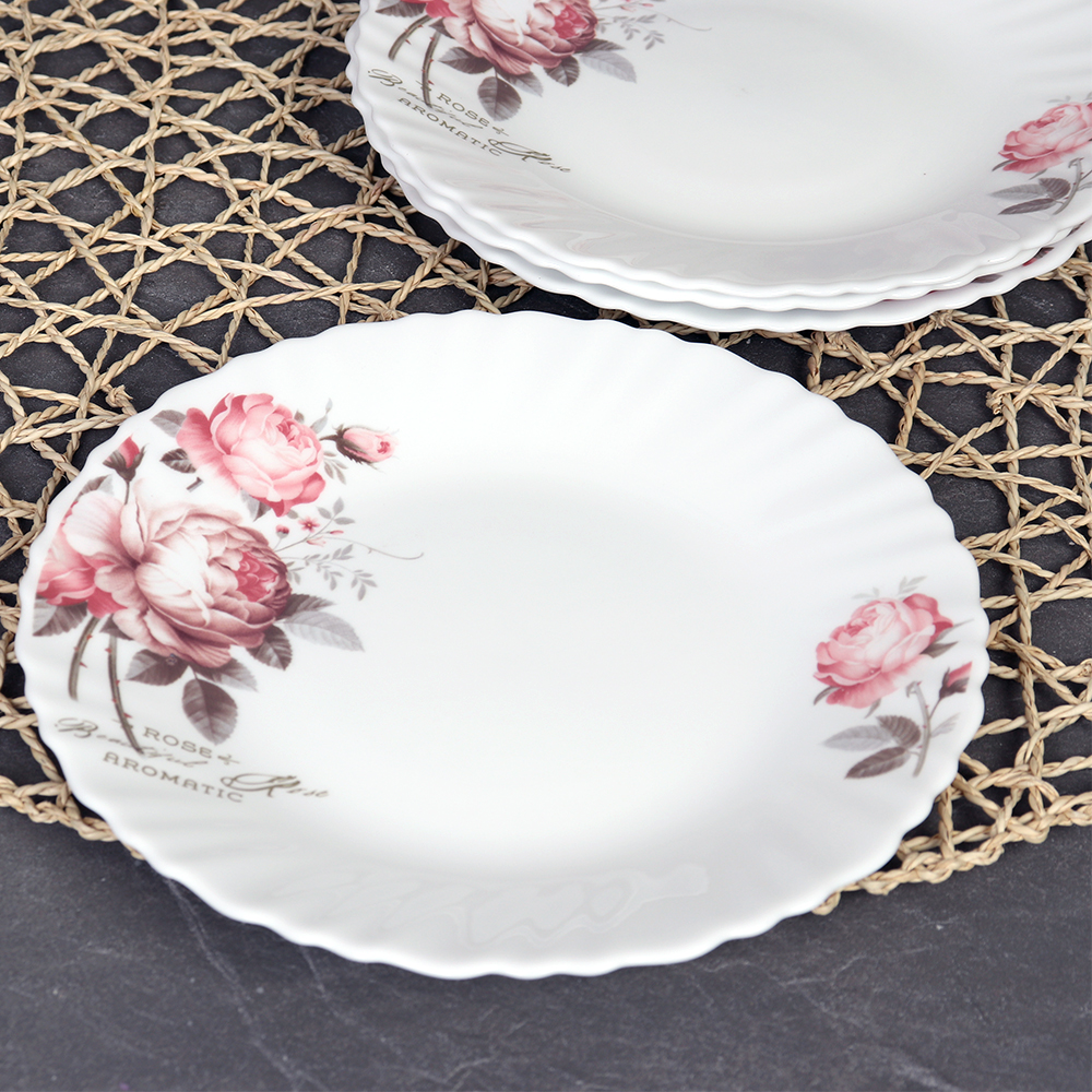 Набор тарелок 4 штуки 190 мм / LXP75 (20032) серия Чайная роза
