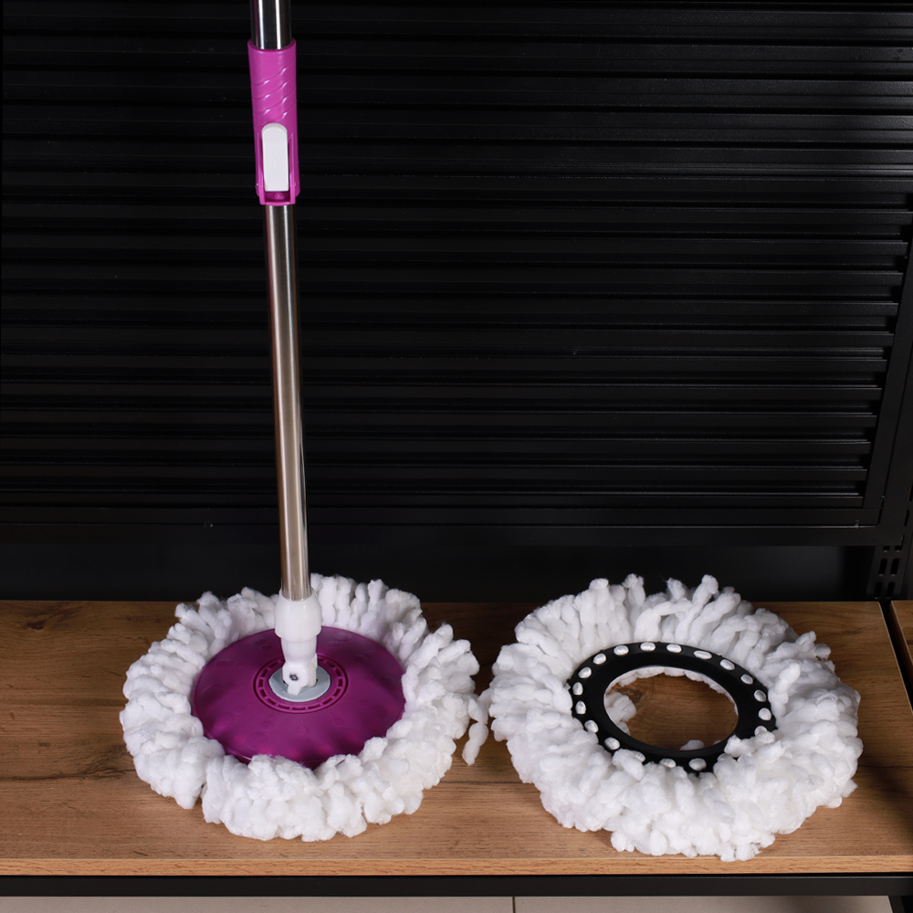 Ведро с отжимом и шваброй центрифуга пластик / FR-1123/2с /уп 25/ 2 насадки