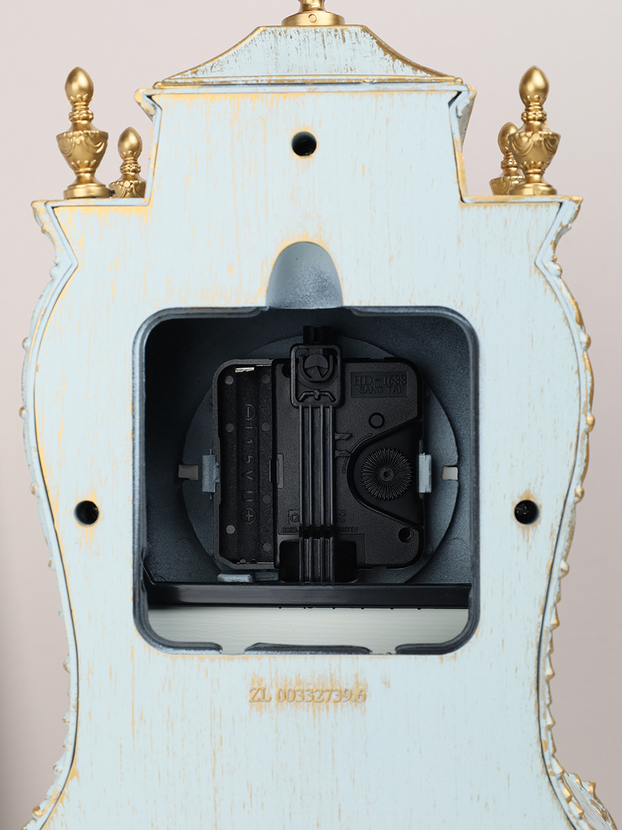 Часы настольные 28 см серо-голубой / 74-27 /уп 18/ музыкальные