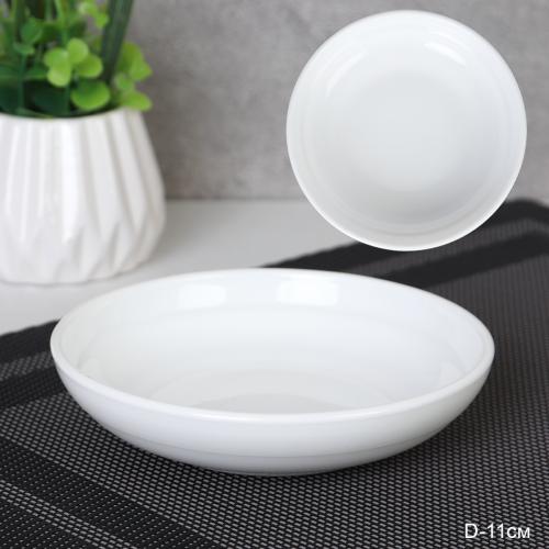 Розетка плоская 110 мм белая DW45 (БЕЛЫЙ) /уп 96/соус варенье под чайный пакетик