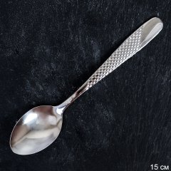 Ложка чайная 1 штука Серебро Сарбонна Глянец / MJXX343 /уп 100/