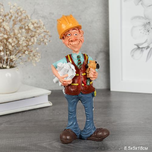 Фигурка Строитель 18 см / SS22-10 /уп 96/
