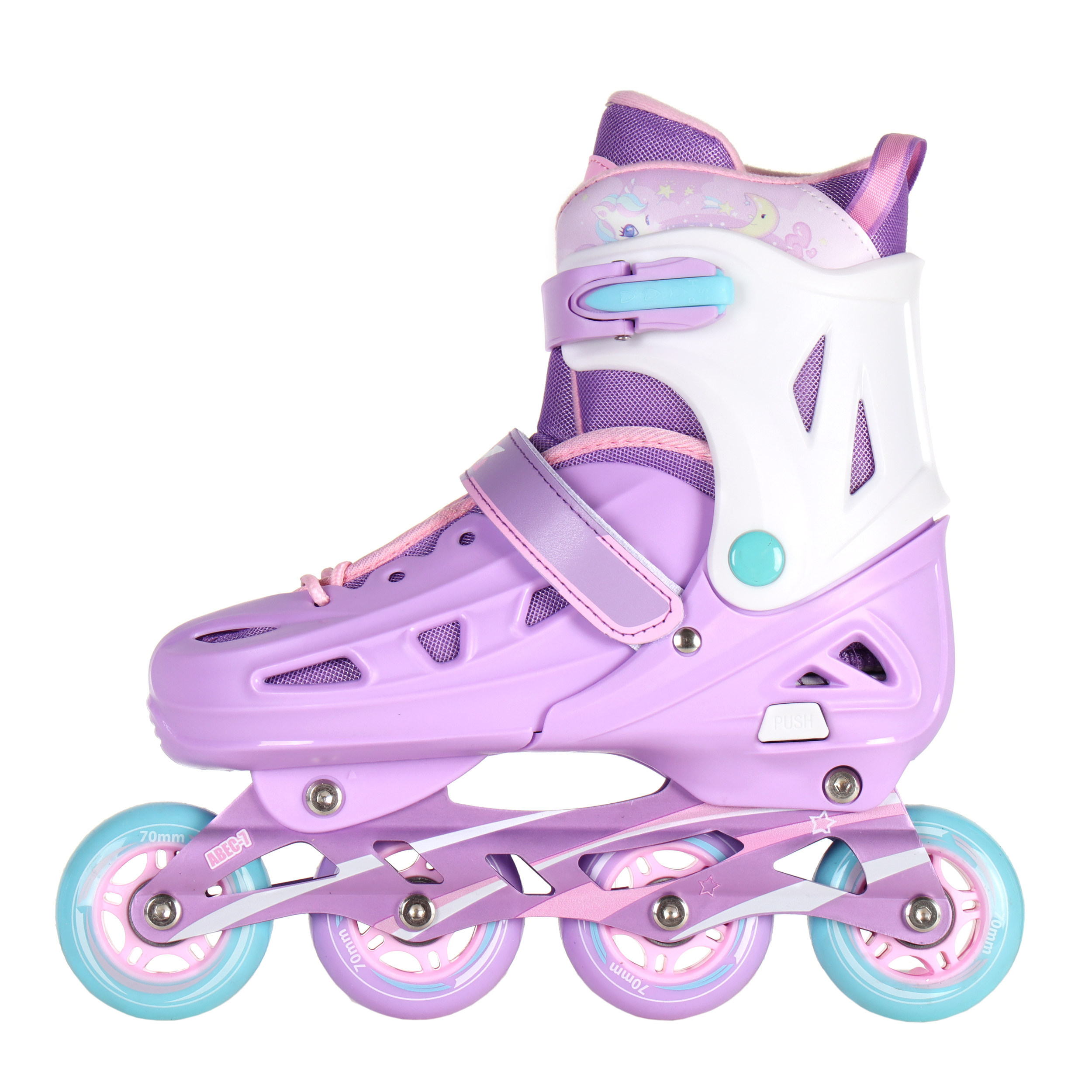 Роликовые коньки COMIRON / 199 L /уп 6/ (39-42) сиреневые