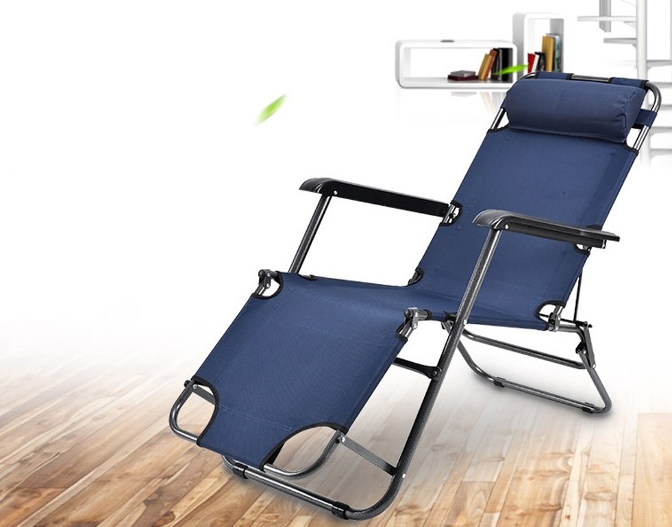 Кресло-шезлонг 153х60х78 синий / BL-2023 / уп 4/