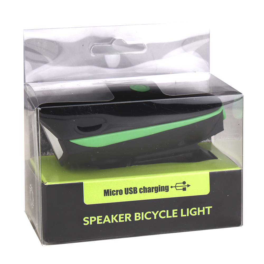 Фонарь передний COMIRON "EASY" корпус: ABS; свет: CREE XPG, 250lm; аккумулятор 1200 mAh, USB, сигнал 140Дб, влагозащищённый, зелёный. АКЦИЯ/уп 60/120/