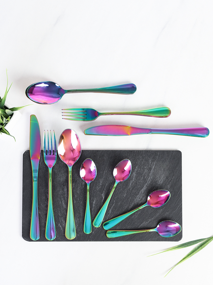 Столовые приборы 16 предметов 4 персоны / KT16-101004-Rainbow /уп 16/ в коробке