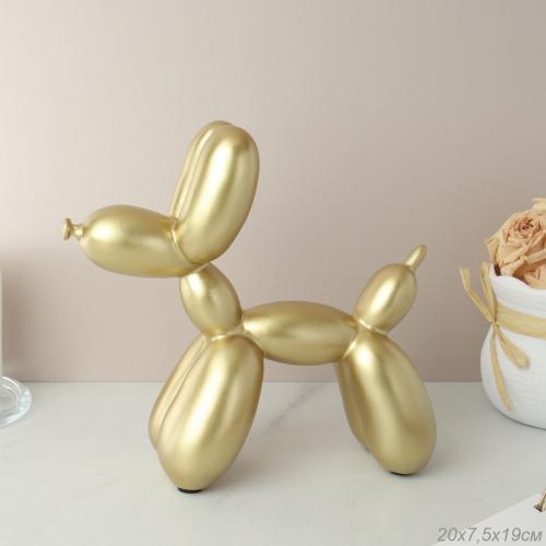 Статуэтка Собака 20х19 см шариковая / A26-Q1923A /уп 18/золото