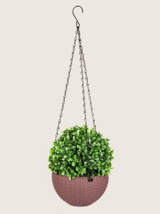 Кашпо подвесное пластик 16х11 см КОРИЧНЕВЫЙ 1,2 литра / P7207 /уп 160/753929     