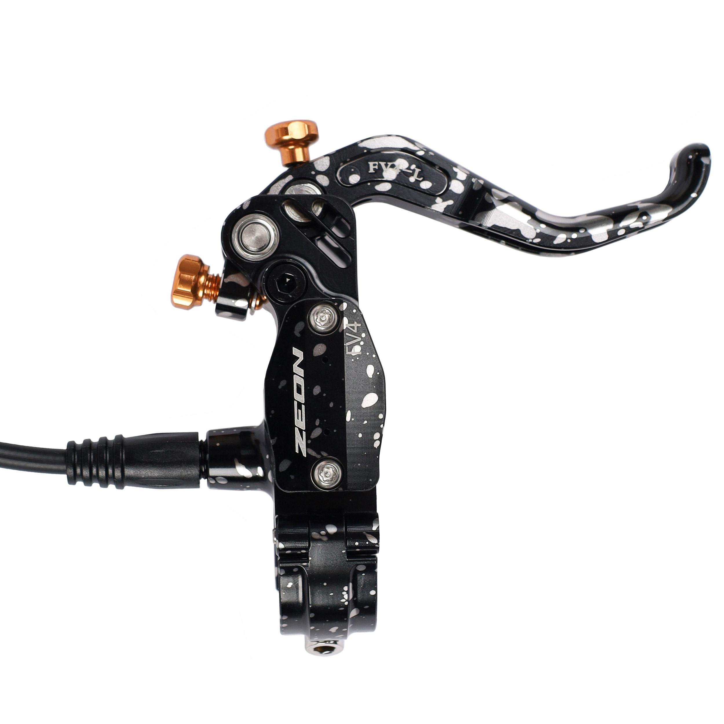 Тормозной набор дисковый гидравлический передний+задний ZEON QUANTUM BREAK 4. 4 поршня, длина передн. =950мм, задн. =1650мм., с ротором 180мм/уп 20/