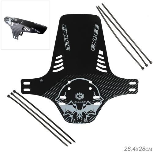 Крыло велосипеда универсальное MTB переднее/заднее, брызговик на вилку. 1шт. 272*165мм. Вес 143гр. Stripe style /уп 100/ 
