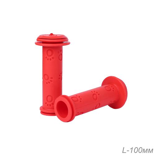 Грипсы детские 110мм, 2шт, красные. Материал: TPE   / Chi110TPE-R /уп 200