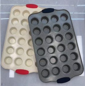 Форма для выпечки кексов и тарталеток 24 ячейки ручки силикон / RSD-930 /уп 30/ 0.58/
