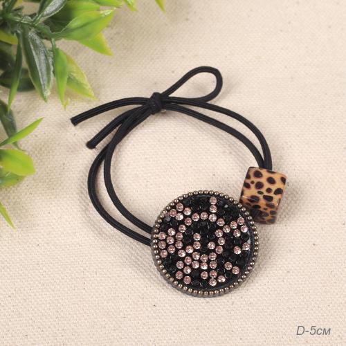 Резинка-браслет для волос 5 см / YIW-84 /уп 100/ стразы