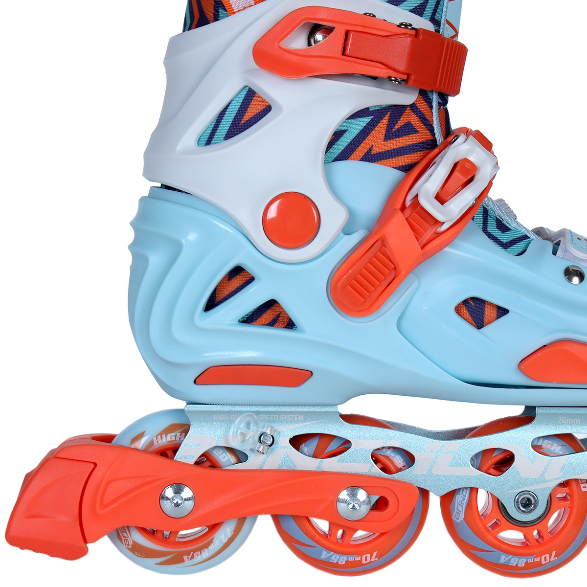 Роликовые фигурные коньки COMIRON  2022 M с блокировкой колёс /уп 6/ (35-38) оранжевые